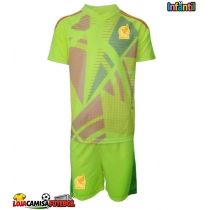 Camisa de Futebol México Goleiro Equipamento Secundário Infantil Copa America 2024 Manga Curta (+ Calças curtas)